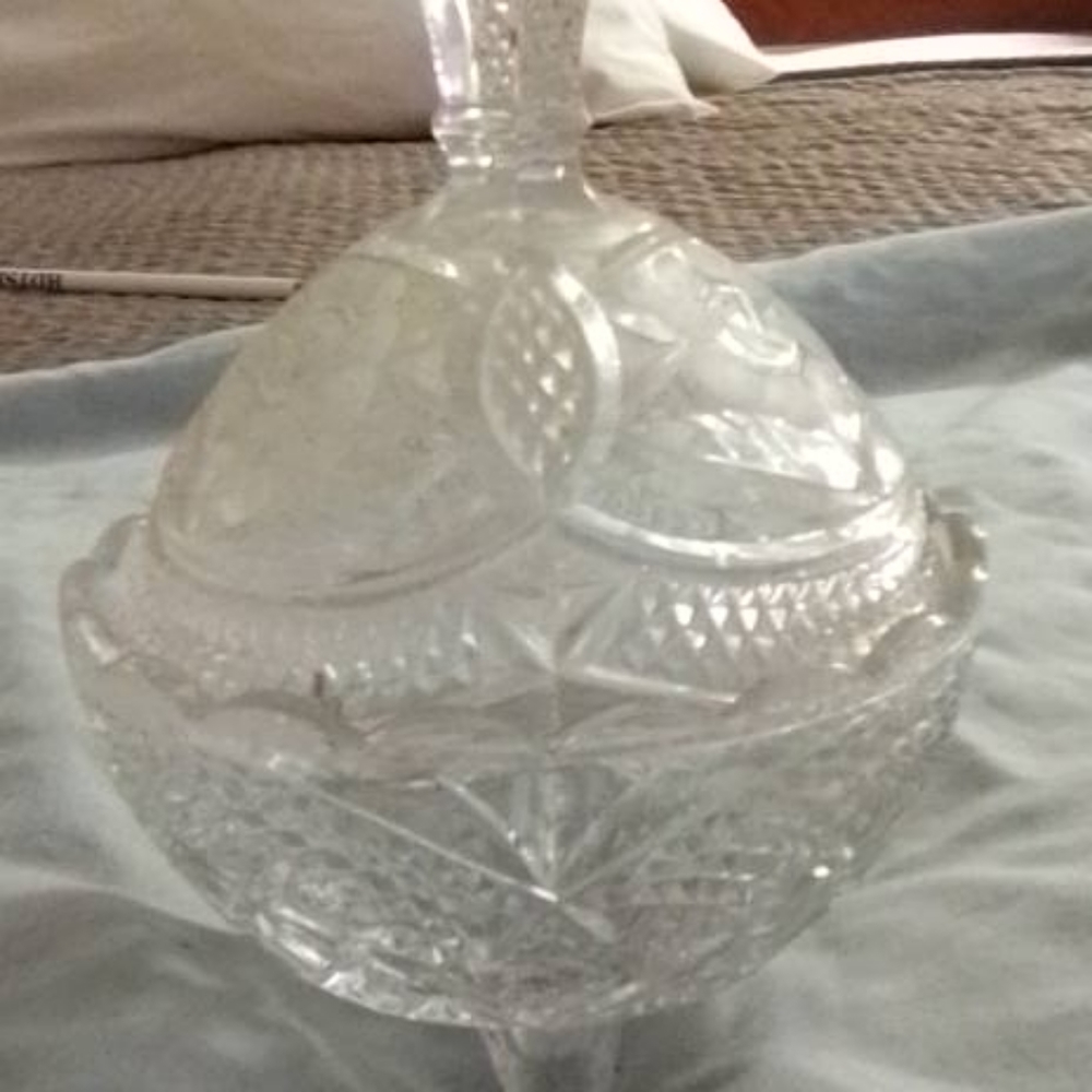 Vintage Crystal Candy Dish